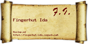 Fingerhut Ida névjegykártya